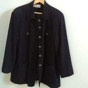 SEOKYUNG BLACK JACKET WITH SIDE POCKETS MADE IN KOREA
